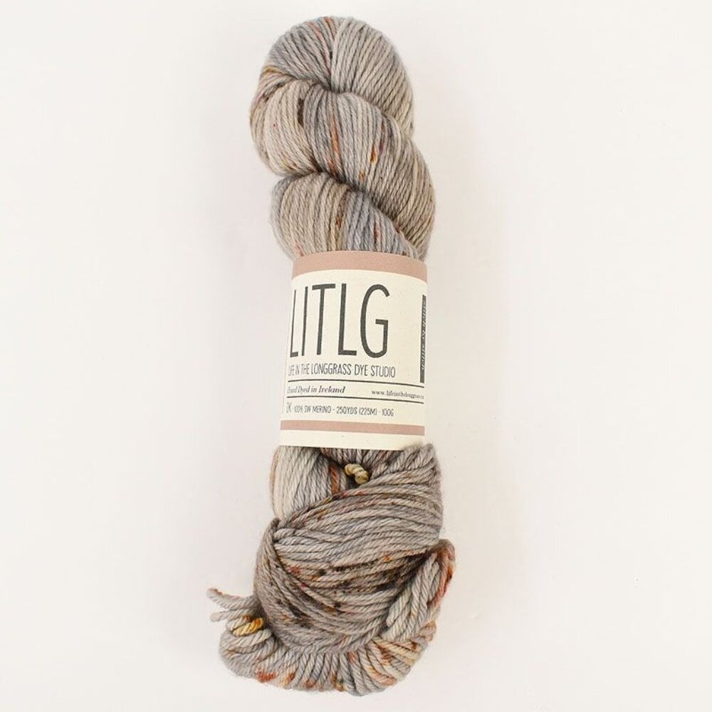 Life In The Longgrass DK Yarn SW Merino Hand Dyed In Ireland Pewter Colorway